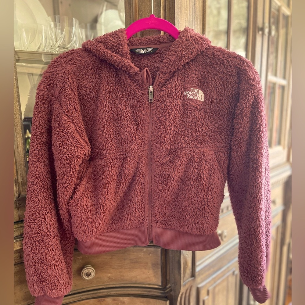 North Face zip up Teddy jacket L 12